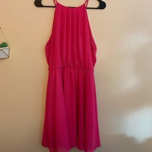Hot Pink Chiffon Dress